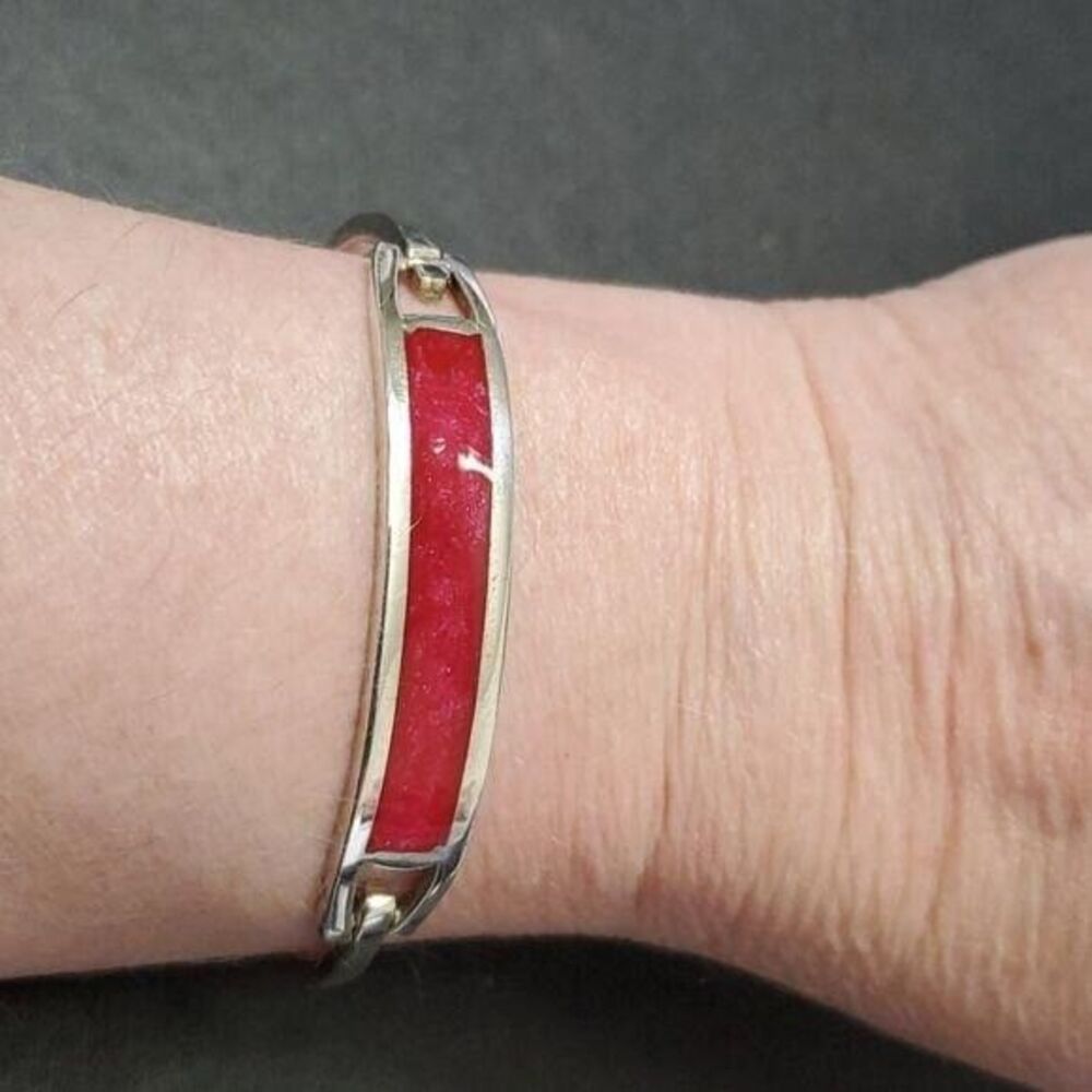 Alpaca Mexico silver tone bracelet 6"